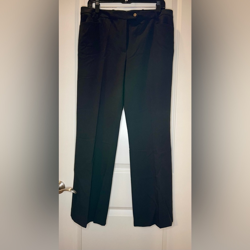 Calvin Klein Black Dress Pants Wide Leg Size 12P